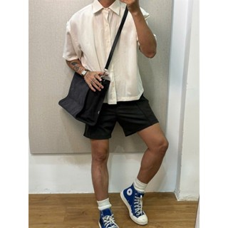 ÁO SƠ MI FORM BOXY VẢI OXFORD CAO CẤP SỌC VÀNG KEM MÃ 600