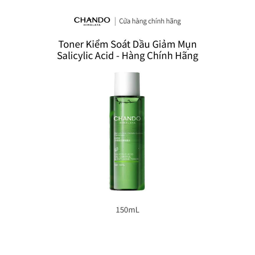 Toner Kiểm Soát Dầu Giảm Mụn Salicylic Acid CHANDO Himalaya 150ml Hàng Chính Hãng