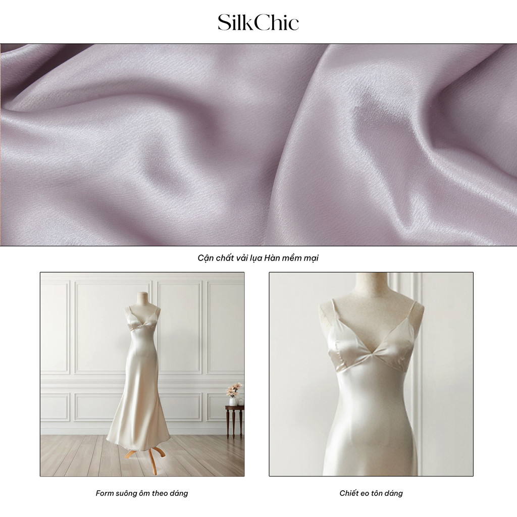 Váy Lụa Dáng Dài 2 Dây Có Kèm Mút Tôn Dáng NV608 Đầm Lụa Hai Dây Đi Tiệc Đi Chơi Sang Trọng | BigBuy360 - bigbuy360.vn