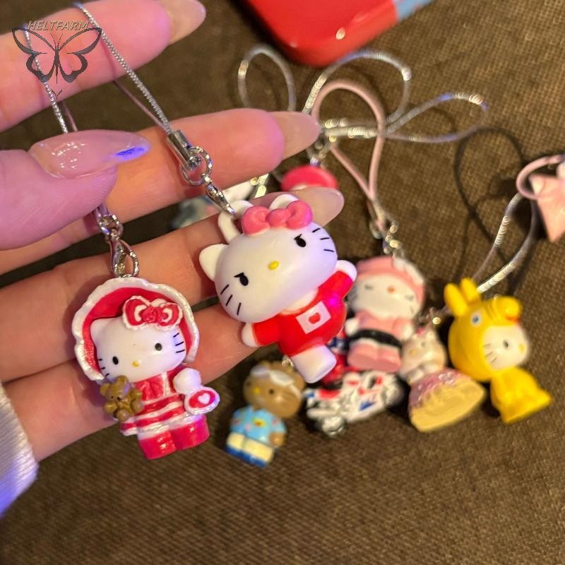VÀNG Hello Kitty Hawaii Móc Khóa Hello Kitty Charm Mặt Dây Chuyền Móc Khóa Trang Sức Cho Bé Gái Nữ T