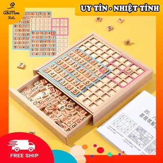 BỘ ĐỒ CHƠI PHÁT TRIỂN TRÍ TUỆ SUDOKU GỖ -Đồ chơi gỗ sukudo Mầm store