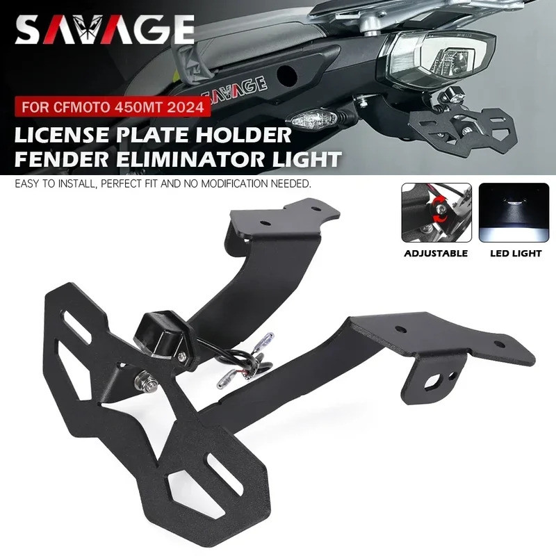 Cho CFMOTO 450MT 2024 Xe Máy Biển Số Giá Đỡ Fender Eliminator Đuôi Khung Đèn LED Cho CF-MOTO MT450 I