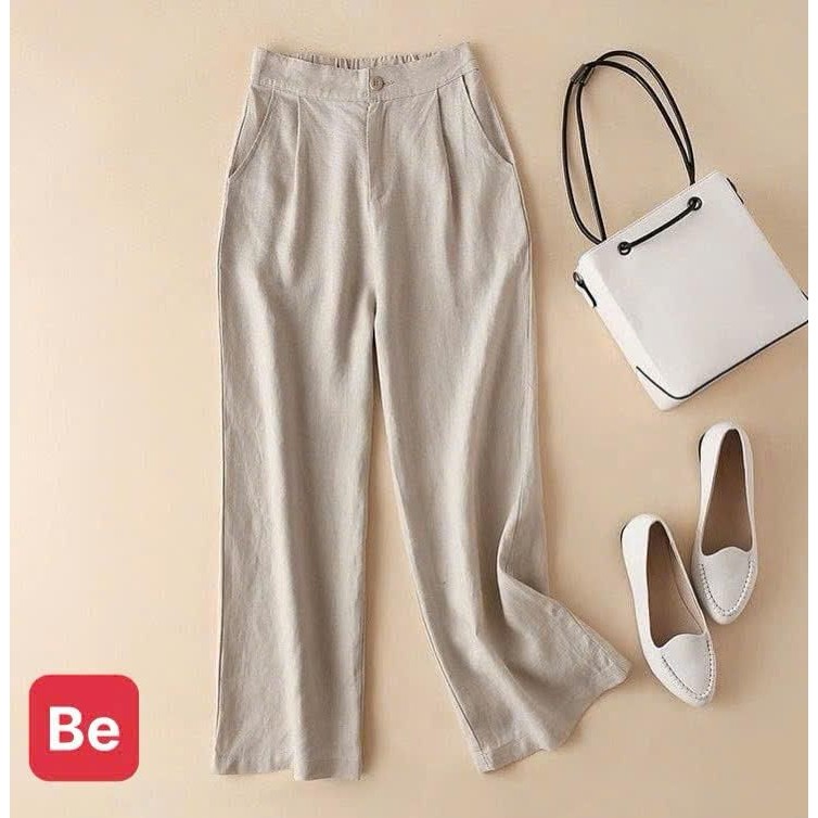 Quần Linen Dài - Chất Vải Linen Mặc Đi Làm, Đi Chơi