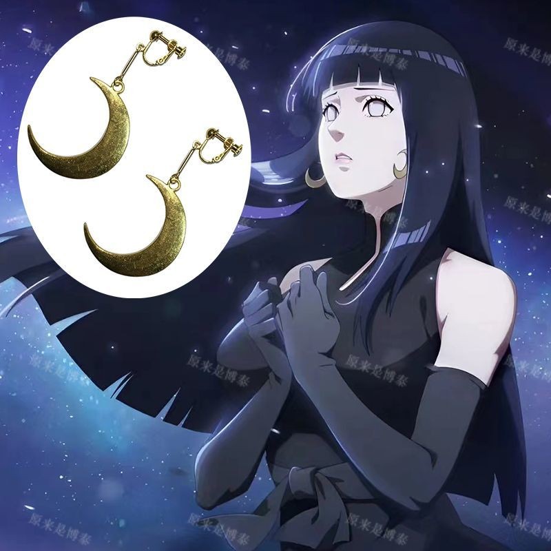 Bông tai mặt trăng phong cách Naruto Hinata Cosplay