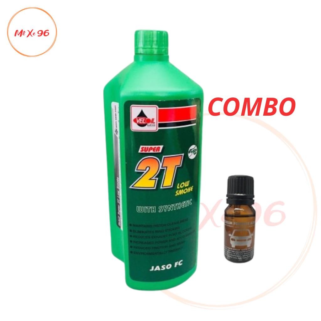 Combo chai nhớt 2T Thái Veloil Venoil 500ml Tặng Tinh Dầu Thơm 2T