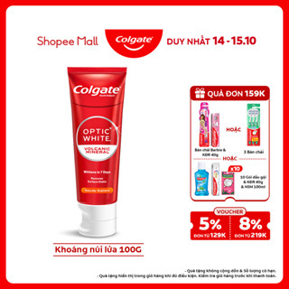 Kem đánh răng Colgate trắng răng Optic White trắng trong 7 ngày từ khoáng núi lửa 100g