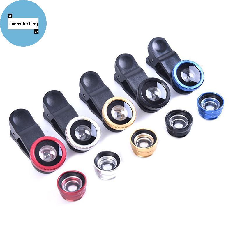 Onemetertomj 3In1 Ống Kính Điện Thoại Camera Chung Cho Điện Thoại Thông Minh Góc Rộng Ống Kính Mắt C
