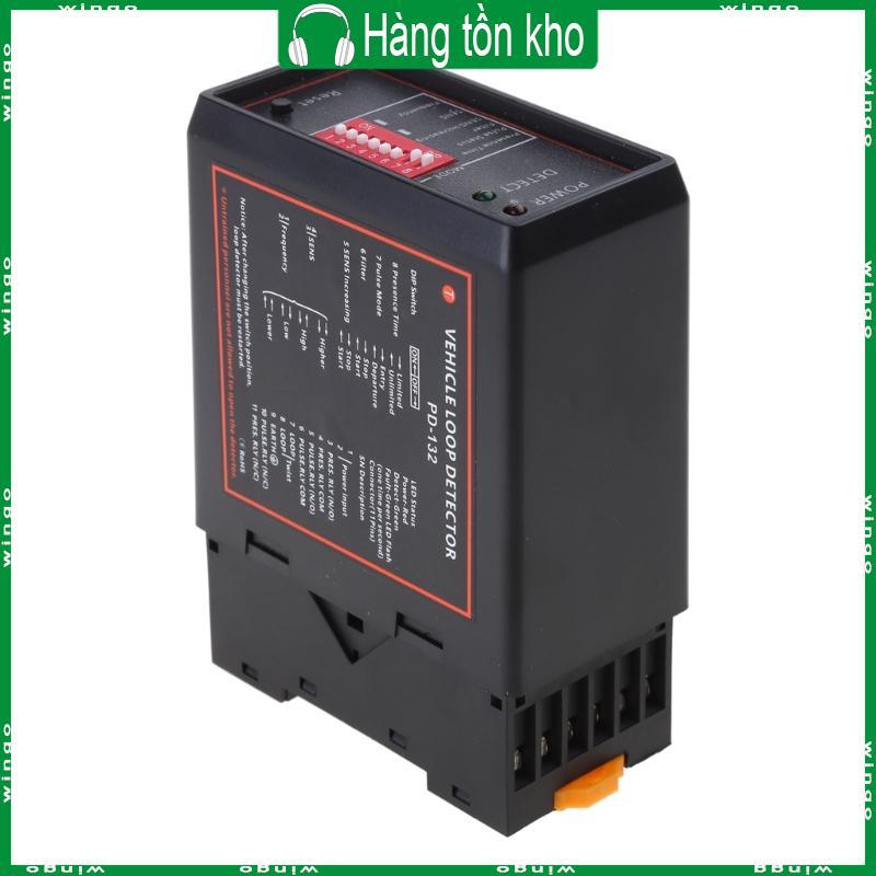 WIN PD132 Máy dò vòng lặp xe cảm ứng một kênh cho cổng đỗ xe ô tô màu đen