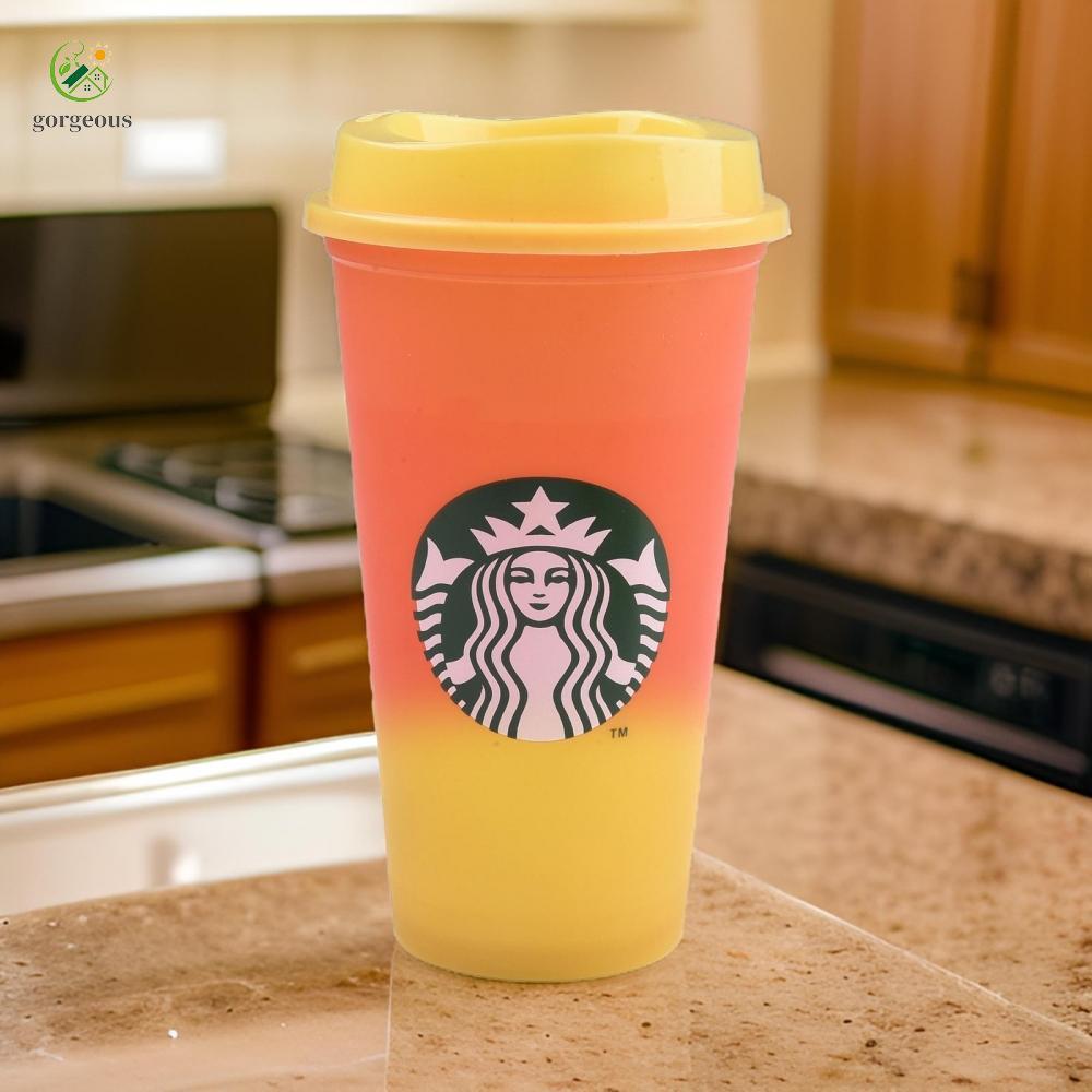 [FUXIN]High Quality Sippy Cups Coffee Cup Reusable 17.3x9.8x6cm Color Changing