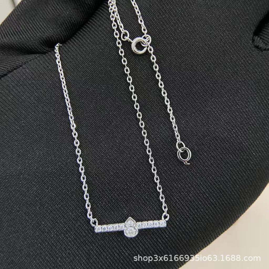 Kirin's new gourd-shaped full-diamond necklace for women18k Rose gold Clavicle Chain Fashion