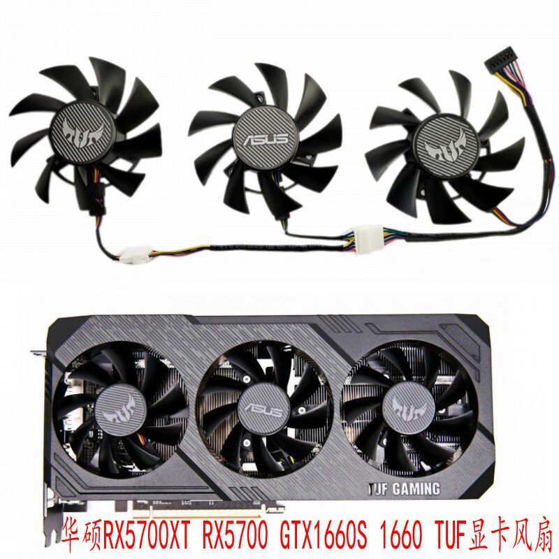 Quạt đồ họa ASUS RX5700XT RX5700 GTX1660 TUF chính hãng