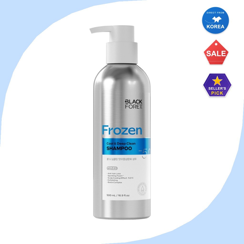 [foret đen] Dầu gội Frozen Cool & Deep Clean, 500ml, 1pc / Dầu gội Hàn Quốc / Công thức làm sạch sâu
