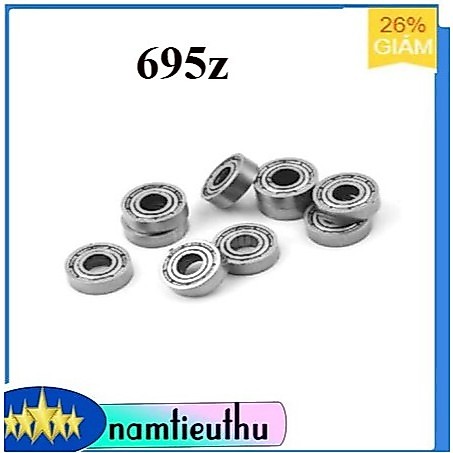🔩 Vòng Bi 695Z (5×13×4mm) – Bạc Đạn Nắp Sắt, Thép Chịu Lực, Chạy Êm