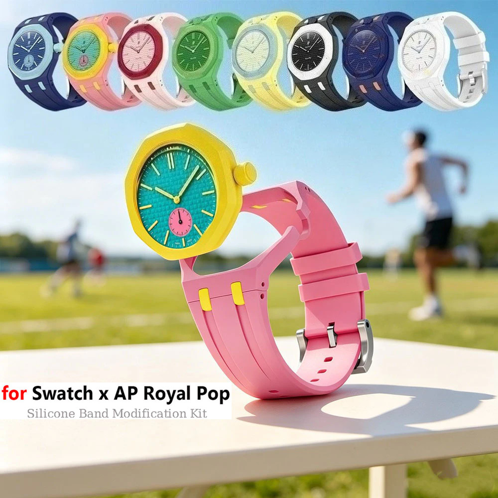 Áp dụng Swatch Swatch Dây đeo silicon AP Royal Pop Joint Pocket Watch Dây đeo cổ tay cho Swatch X AP