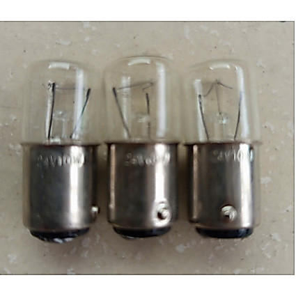 Bóng Đèn Sợi Đốt Đuôi Gài BA15S/ BA15D 24V 10W T16x35
