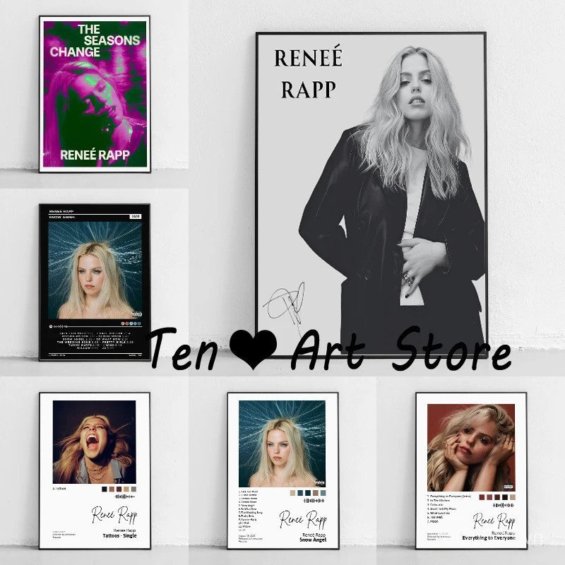 Renee Rapp Ca Sĩ Poster Âm Nhạc In Canvas Người Hâm Mộ Trang Trí Nghệ Thuật Renee Rapp Album Nhạc SN