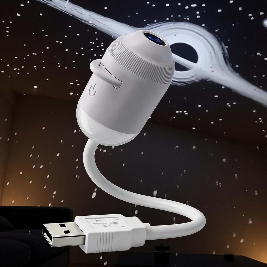 Hd Smart Dynamic 5d Holographic Night Light Projector | USB Star Projector, Adjustable Brightness, M