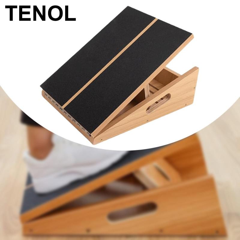 TENOL Slant Board Gỗ Chống Trơn Trượt cho Tập Thể Dục, Squat và Plank