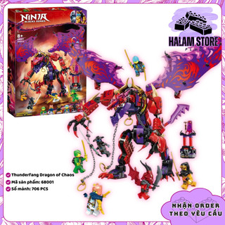 ( Hộp Mù ) Đồ chơi lắp ráp Ninjago Dragons Rising 3 mã 68001 - Mô hình lắp ghép Thunderfang Dragon
