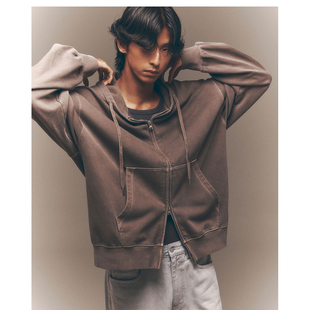 Áo khoác hoodie zipped 2 đầu Oversize MUSINSA STANDARD, giặt Wash - MMDTK501