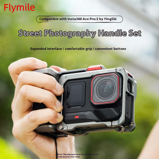  Dành Cho Insta360 Ace Pro 2 Máy Ảnh Thể Thao Mở Rộng Thỏ Lồng Tay Cầm Cho Insta360 Ace Pro Đường Phố Chụp Tay Cầm Bộ Phụ Kiện 