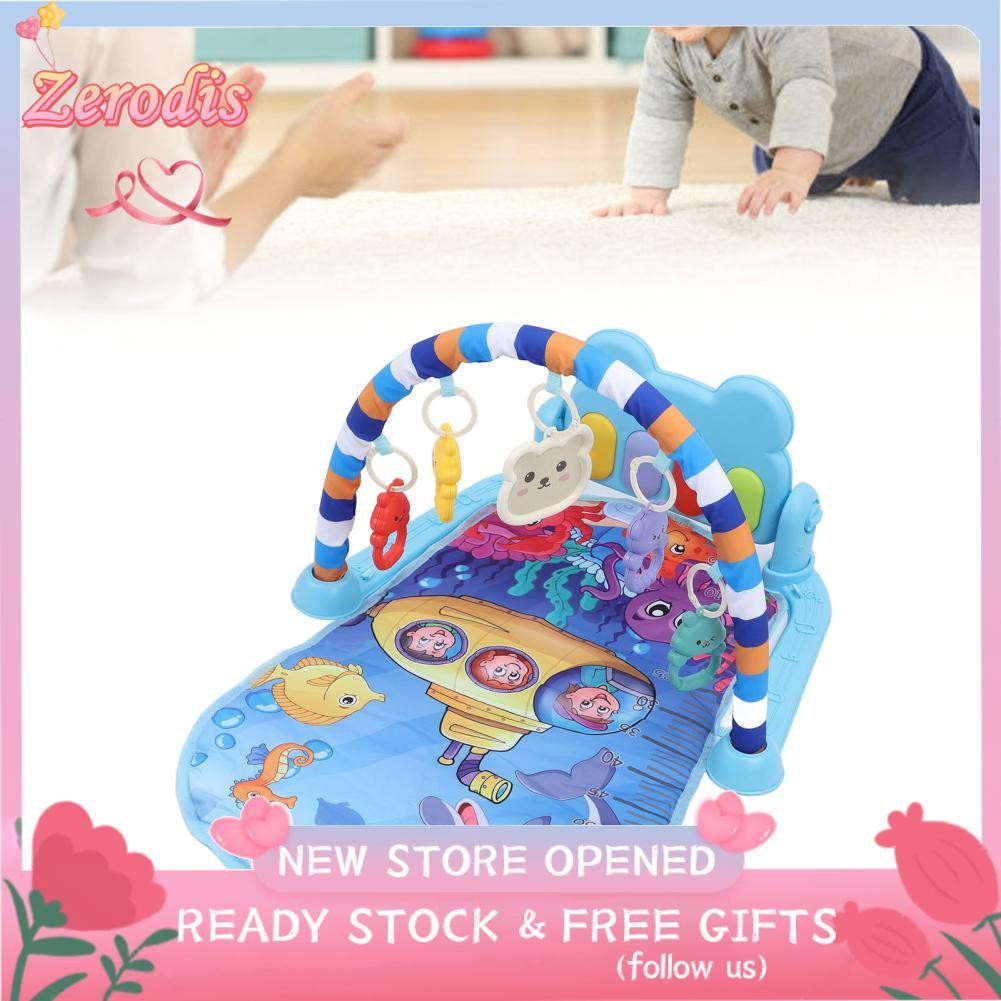 Zerodis Phòng tập thể dục trẻ em chơi Mat Fitness Kick Piano Gym Gym Thần thời gian màu sắc tươi sán