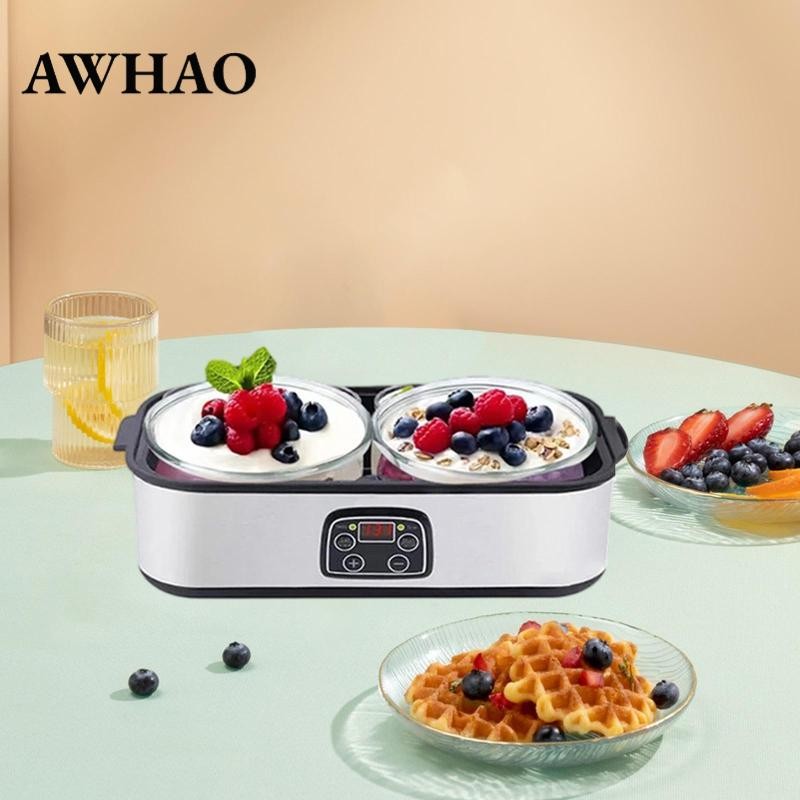 Máy làm sữa chua với lọ thủy tinh 1400ml và hẹn giờ kỹ thuật số cho sữa chua tự làm