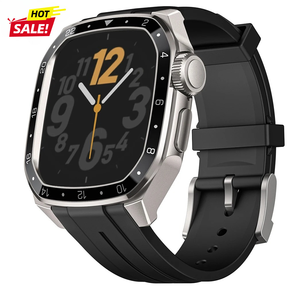 Bộ sửa đổi sang trọng Vỏ kim loại Dây đeo silicon cho Apple Watch S11 / 10 46mm Sửa đổi cho Iwatch S