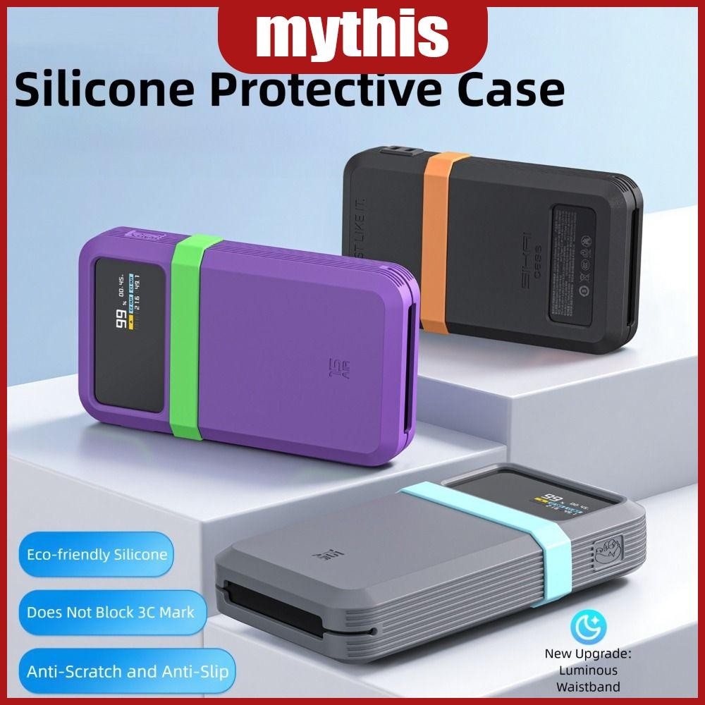 [MYTHIS] Silicon, Chống Sốc Chống Bụi, Di Động Mềm Màu Trơn Mang Theo Cho CUKTECH 15 Power Bank Air 