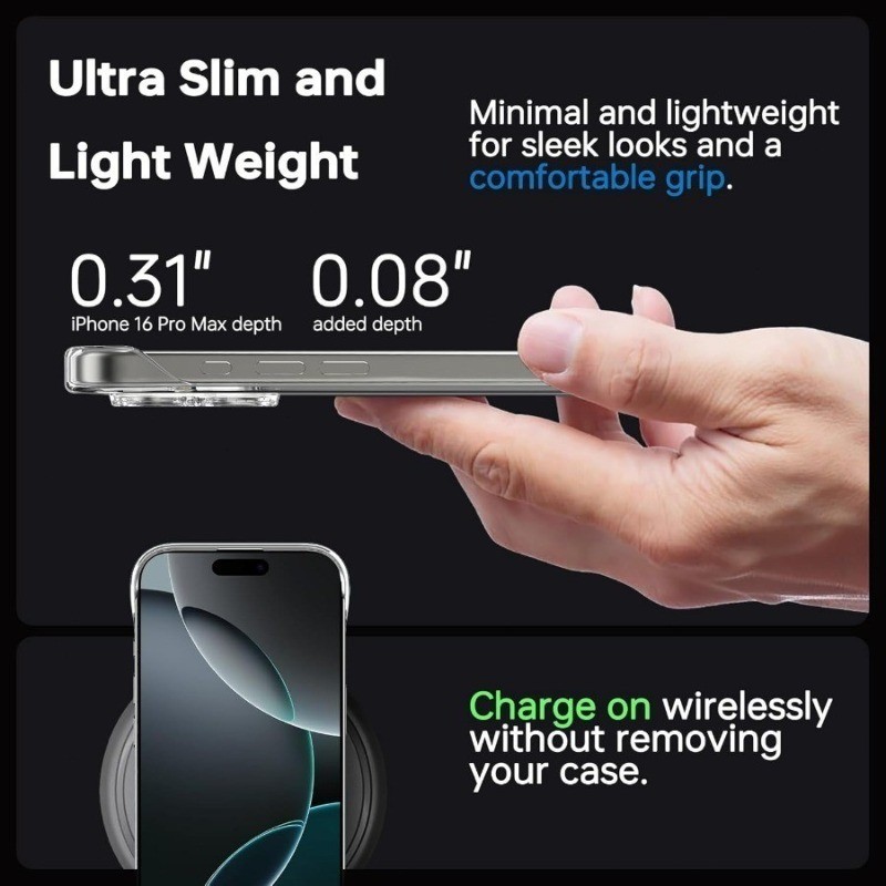 [Không bao giờ chuyển sang màu vàng] Vỏ PC trong suốt siêu mỏng 0,3mm cho iPhone 17 16 15 Pro Max 14 13 12 11 Pro Max Air 14 15 16 Plus Crystal Hard PC Ốp điện thoại chống sốc | BigBuy360 - bigbuy360.vn
