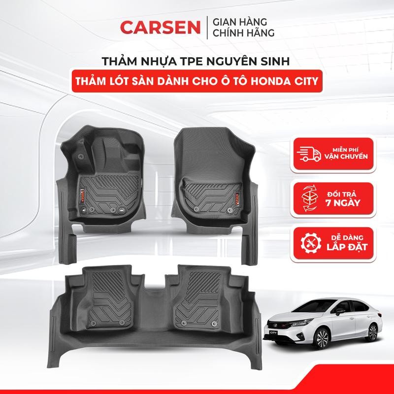 [Tràn Viền] Thảm Lót Sàn Dành Cho Xe HONDA CITY (bản RS 2014 - 2025)