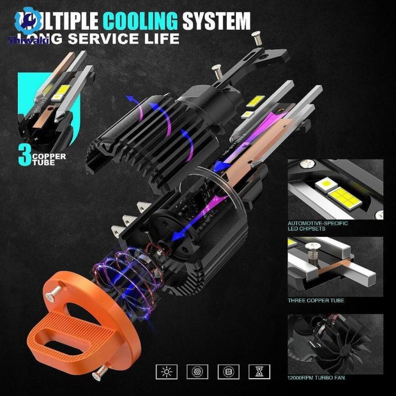 Shiwaki 2 Chiếc H15 Xe 6000K Bóng Đèn Pha LED