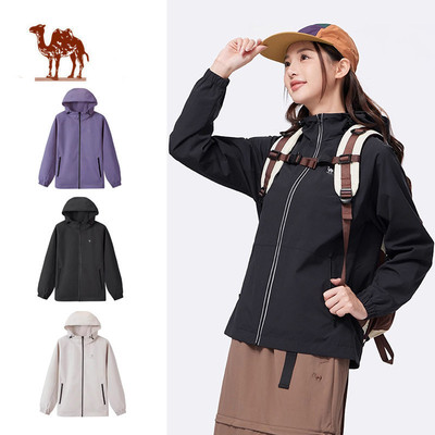Áo khoác gió CAMEL CROWN  nam nữ, chống thấm nước, bảo vệ khỏi gió - hoàn hảo cho các chuyến đi bộ đường dài