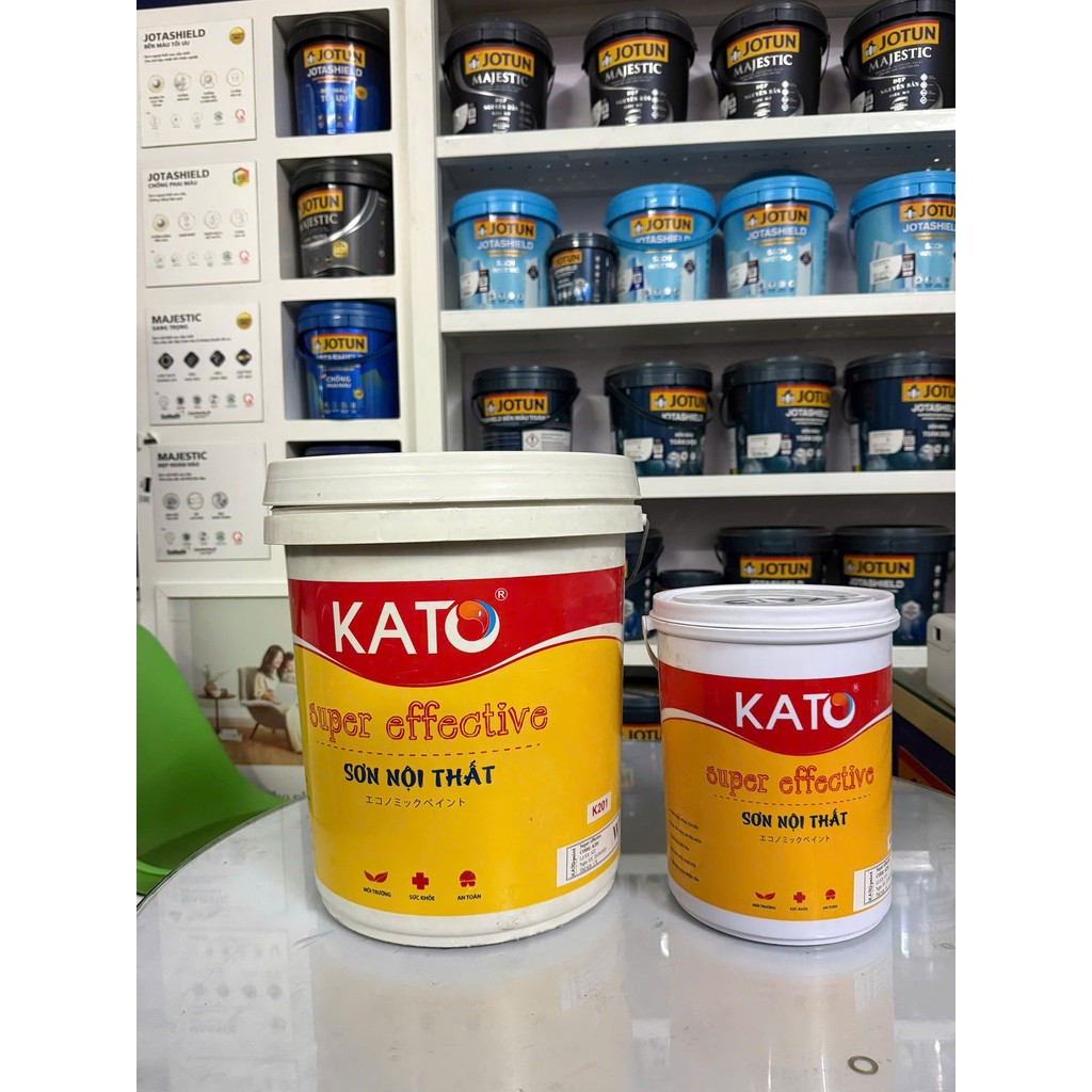 5L - Sơn phủ nội thất giá rẻ, sơn tường trong nhà KATO MỊN ĐẸP