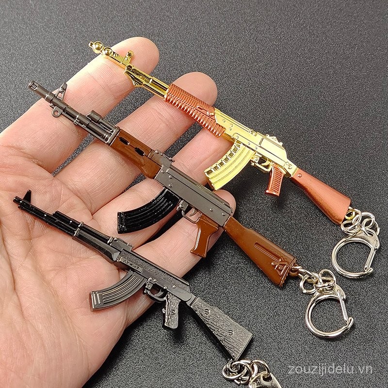 AKM Súng Trường Tấn Công Mô Hình Móc Khóa Hòa Bình Trò Chơi Bắn Súng Hàng Hóa Jedi Ăn Gà Kết Hợp Kim