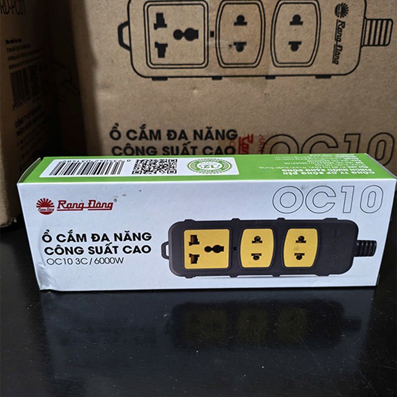 Ổ cắm chịu tải - ổ cắm đa năng công suất cao Rạng Đông chịu tải 6000w - OC10 3C/6000W