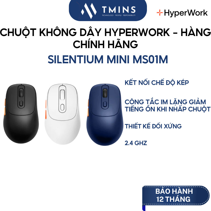 Chuột không dây HyperWork Silentium Mini MS01M