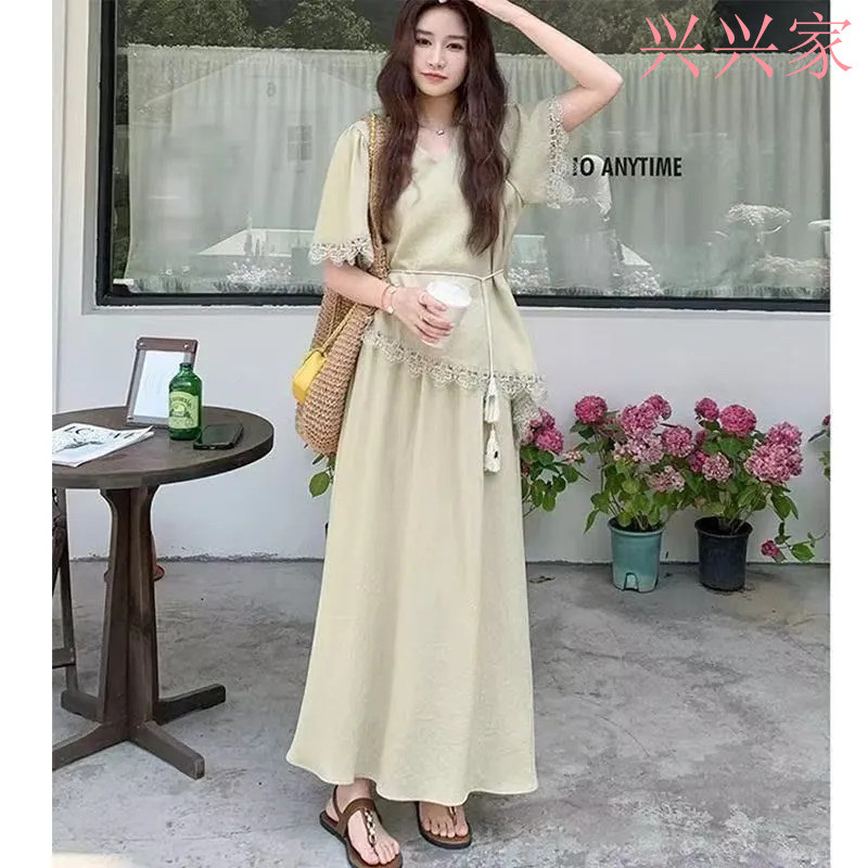 Xx · Mùa Hè Bán Chạy Pháp Khổng Lồ Đẹp Phù Hợp Với Đầm Nữ Mùa Hè 2025 Phong Cách Mới Tính Khí Ngắn T