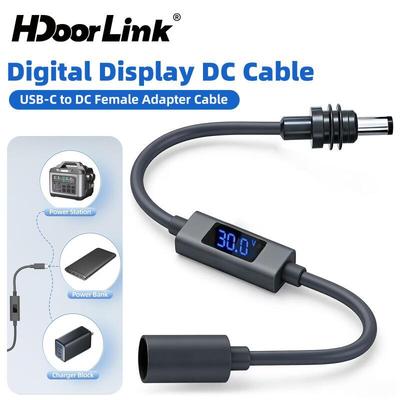 HdoorLink Cho Cáp Chuyển Đổi Internet Mini Starlink Có Màn Hình 0.3M DC / Type-C Cáp Nối Dài Nam Sang Nữ