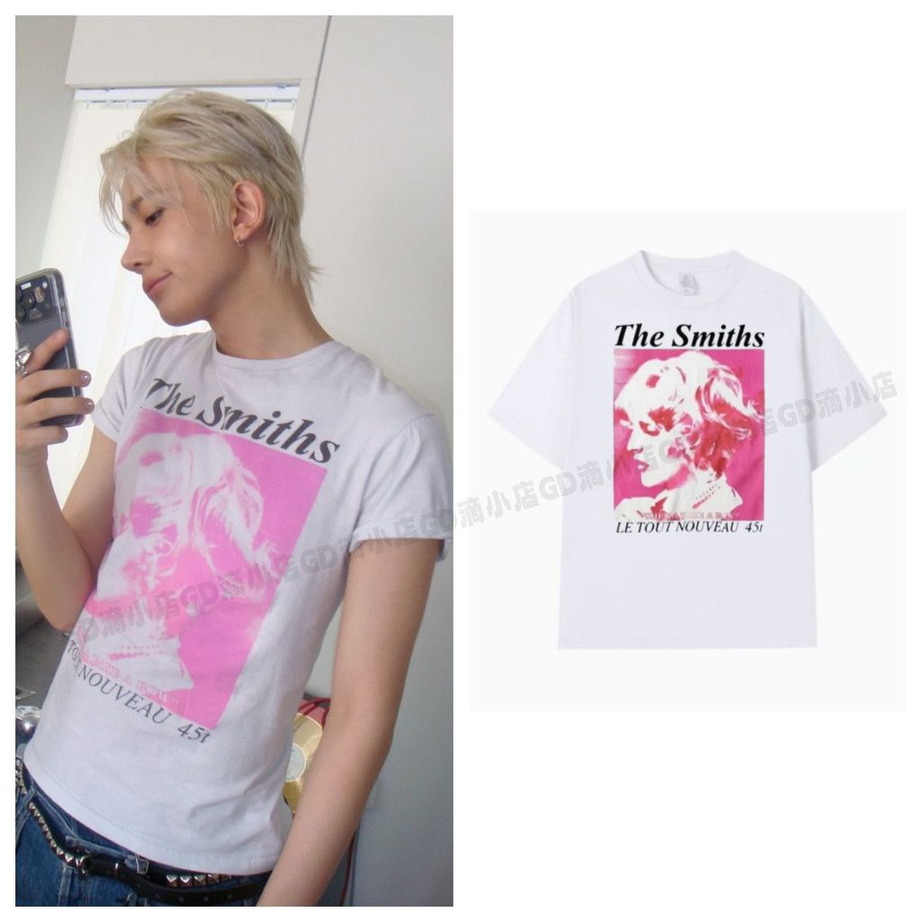 Sản phẩm mới độc quyền ENHYPEN ENHYPEN Áo thun in hình The Smiths Cotton nguyên chất Âu Mỹ Nhân vật 
