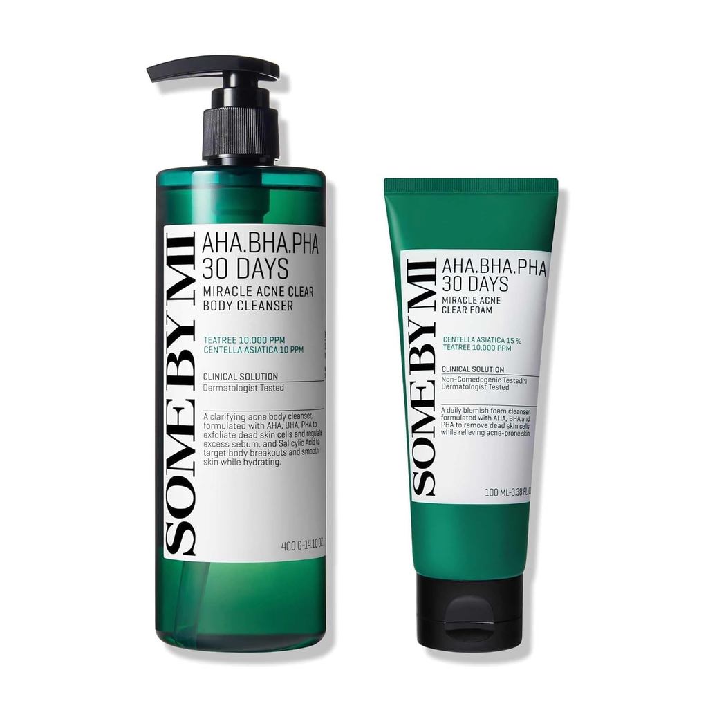 SOME BY MI MỘT SỐ CỦA MI AHA BHA PHA 30 Days Miracle Acne Clear Body Cleanser & Miracle Acne Clear F