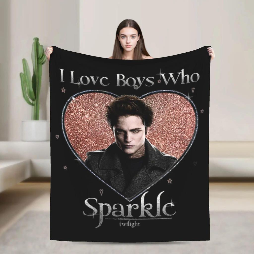 Edward Cullen Retro 90 Twilight Phim Lông Cừu Ném Chăn Robert Pattinson Cho Giường Du Lịch Khăn Trải