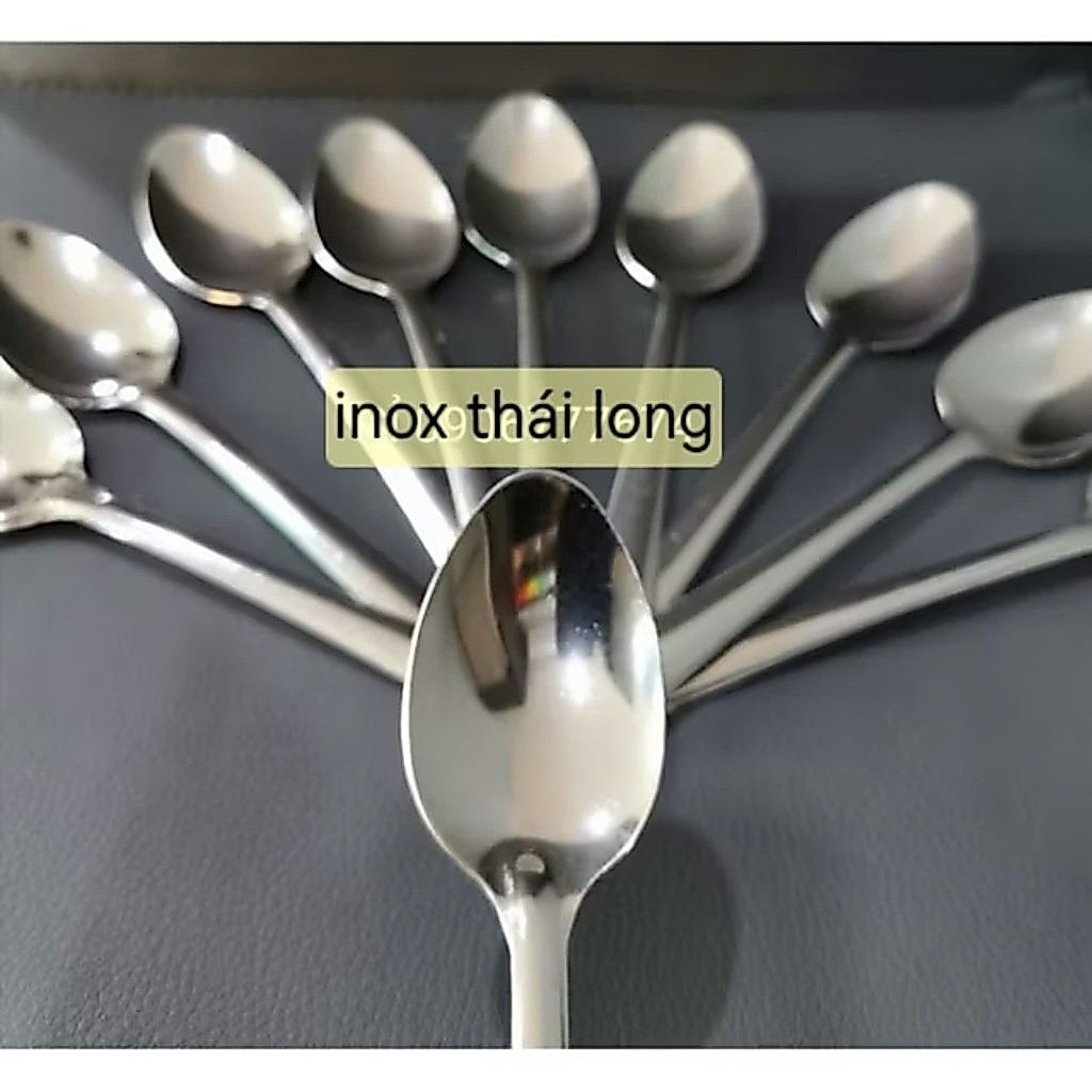 Bộ 10 muỗng cơm inox cán dài