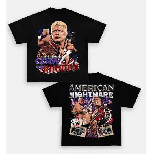 Cody Rhodes Áo Thun Merch Mùa Hè Unisex Tay Ngắn Tee Dạo Phố Cotton HipHop Áo Thun