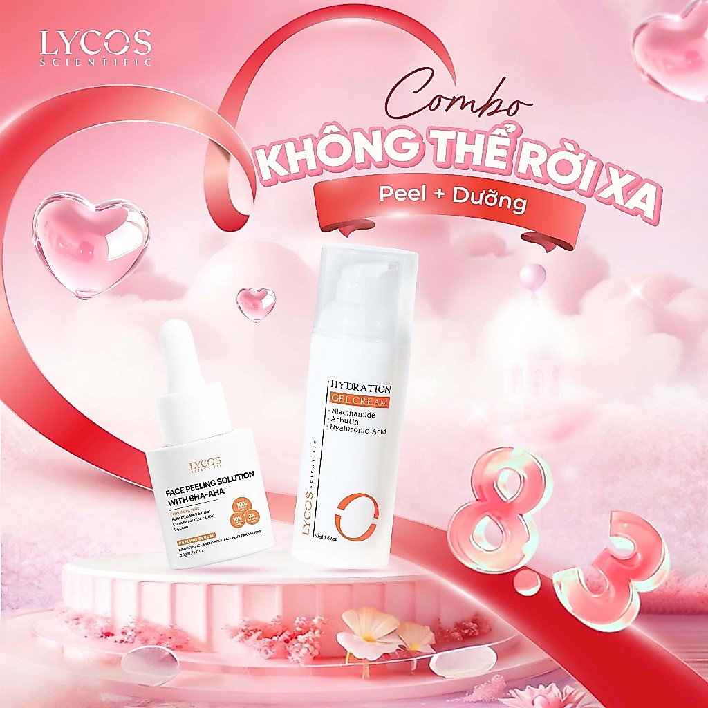 LYCOS CHÍNH HÃNG [Lycos Chính Hãng] Combo Peel & Gel Cấp Ẩm Lycos – Mỹ Phẩm Lycos Cấp Ẩm, Dưỡng Sáng
