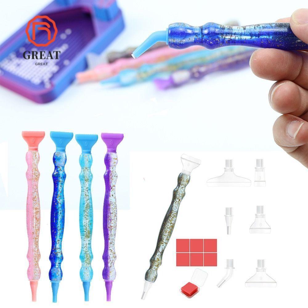 GREATMY 5D Nhựa Tranh Gắn Đá Bút, DIY Craft Diamond Painting Tool Đầu Bút Thay Thế, Tranh Gắn Đá Ngh