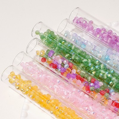 Beadia 4mm 150 miếng Hạt thủy tinh chất lượng cao trong nước Aurora Mắt mèo để trang sức Làm phụ kiện vòng tay DIY