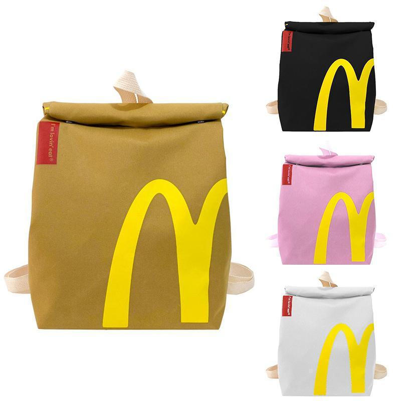 Ba lô McDonald 's cao cấp 2025, quyến rũ dễ thương, Unisex, Cổ điển Retro, Ba lô vải cá nhân