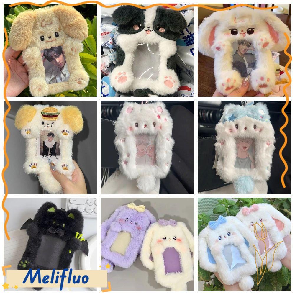 MELIFLUO Photocard, Hộp đựng thẻ ảnh đa chức năng cho thỏ / chó / mèo, Thỏ tai to dễ thương / Thẻ sa
