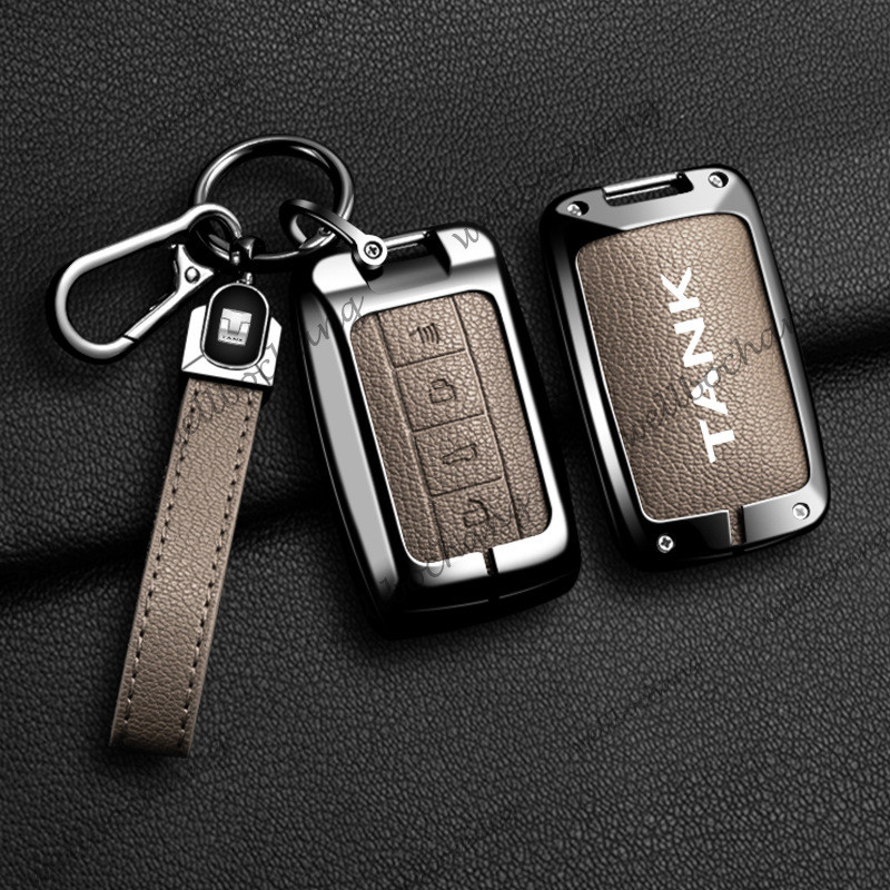 Ốp Chìa Khóa Xe Ô Tô Full Cover Cho TANK 300 500 Tank300 Tank500 Great Wall GWM WEY Remote Key Prote